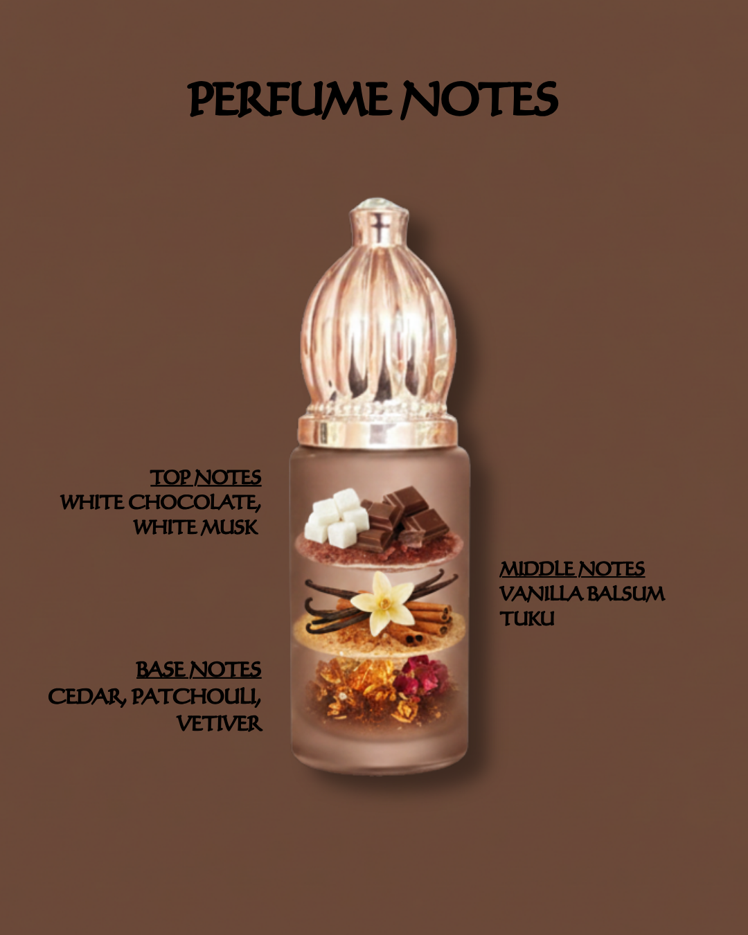 Choco Lust Attar – Long Lasting Pure Oil Infused Chocolate, Amber & Vanilla Gourmand Perfume
