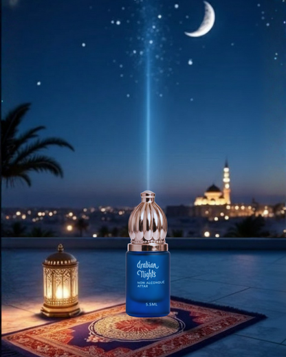 Arbain Night Attar – Long Lasting Pure Oil Infused Oudh, Cinnamon, Amber & Vanilla Perfume