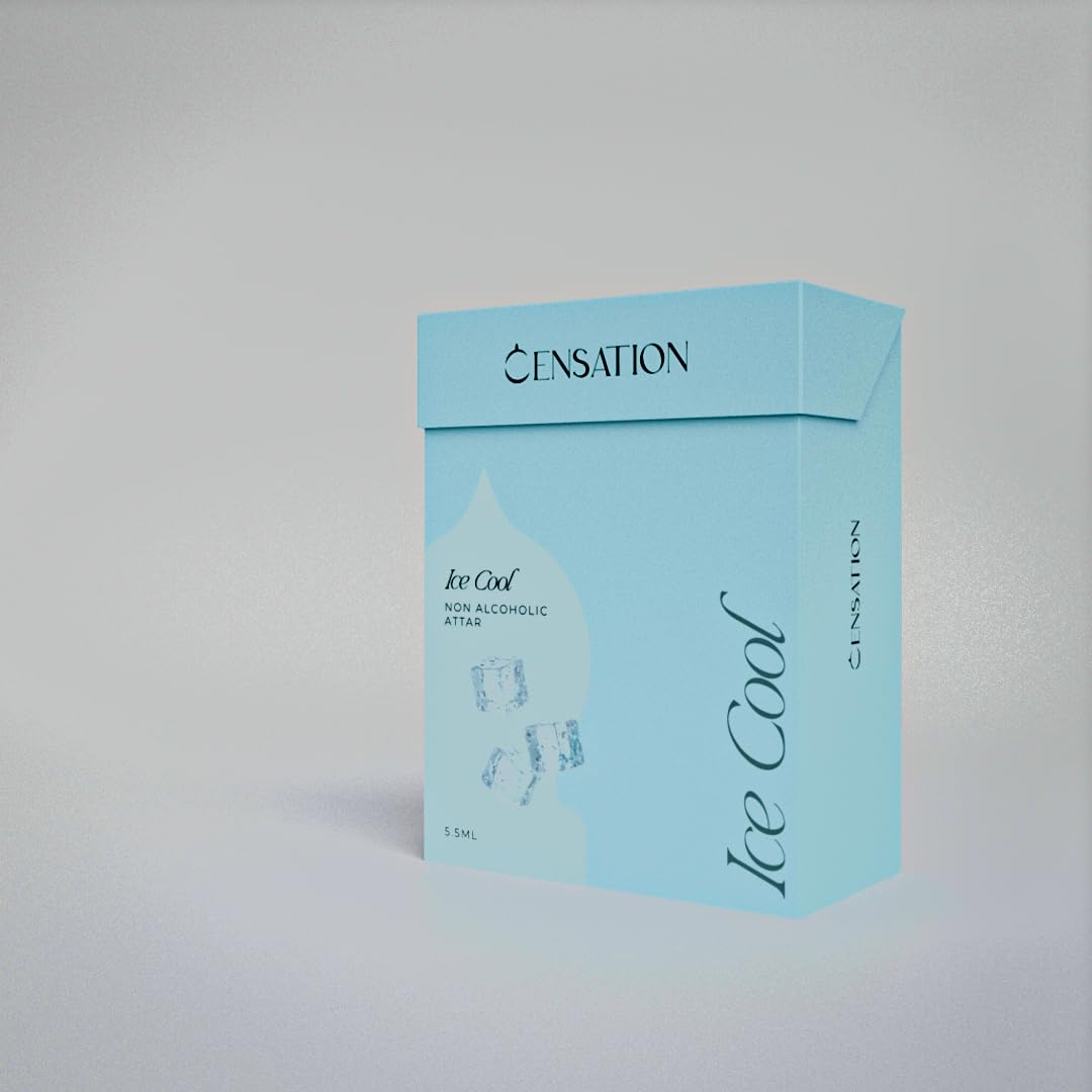 Ice Cool Attar – Long Lasting Pure Oil Infused Aqua Fresh Mint, Green Apple & Bergamot Perfume