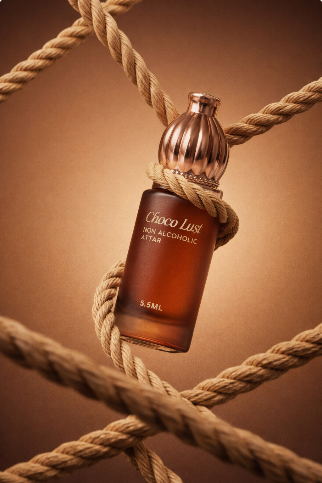Choco Lust Attar – Long Lasting Pure Oil Infused Chocolate, Amber & Vanilla Gourmand Perfume