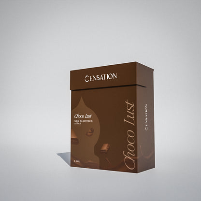 Choco Lust Attar – Long Lasting Pure Oil Infused Chocolate, Amber & Vanilla Gourmand Perfume