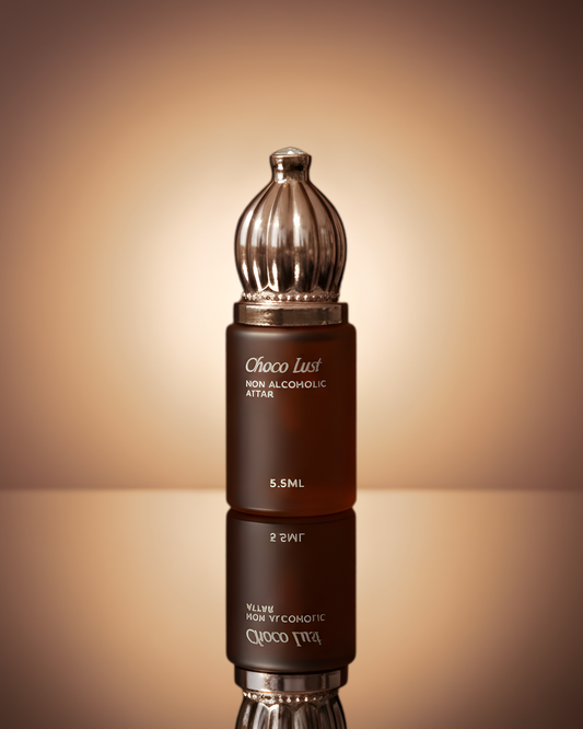 Choco Lust Attar – Long Lasting Pure Oil Infused Chocolate, Amber & Vanilla Gourmand Perfume