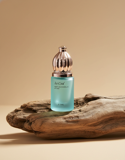 Ice Cool Attar – Long Lasting Pure Oil Infused Aqua Fresh Mint, Green Apple & Bergamot Perfume