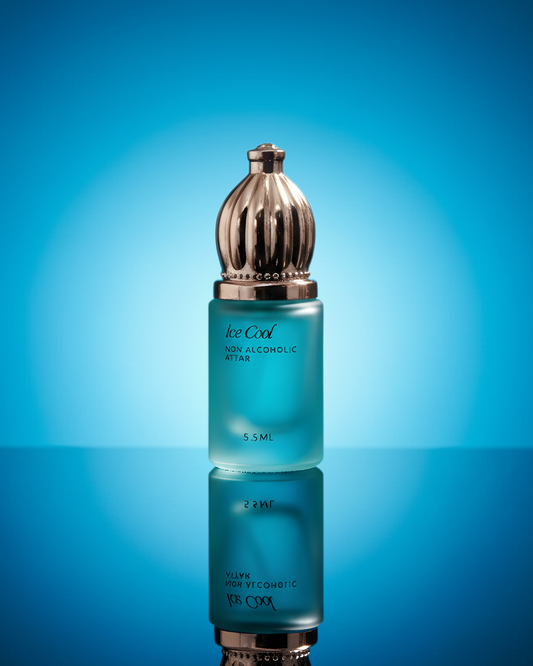 Ice Cool Attar – Long Lasting Pure Oil Infused Aqua Fresh Mint, Green Apple & Bergamot Perfume
